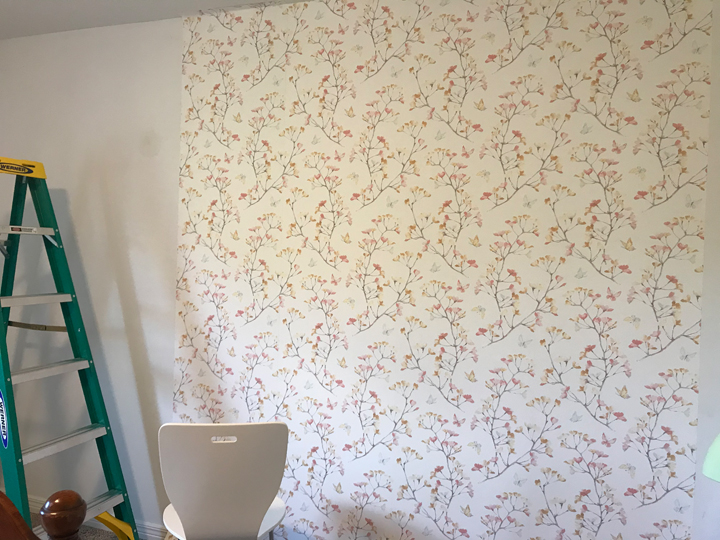 One Room Challenge: Wallpaper Accent Wall (Week Four)